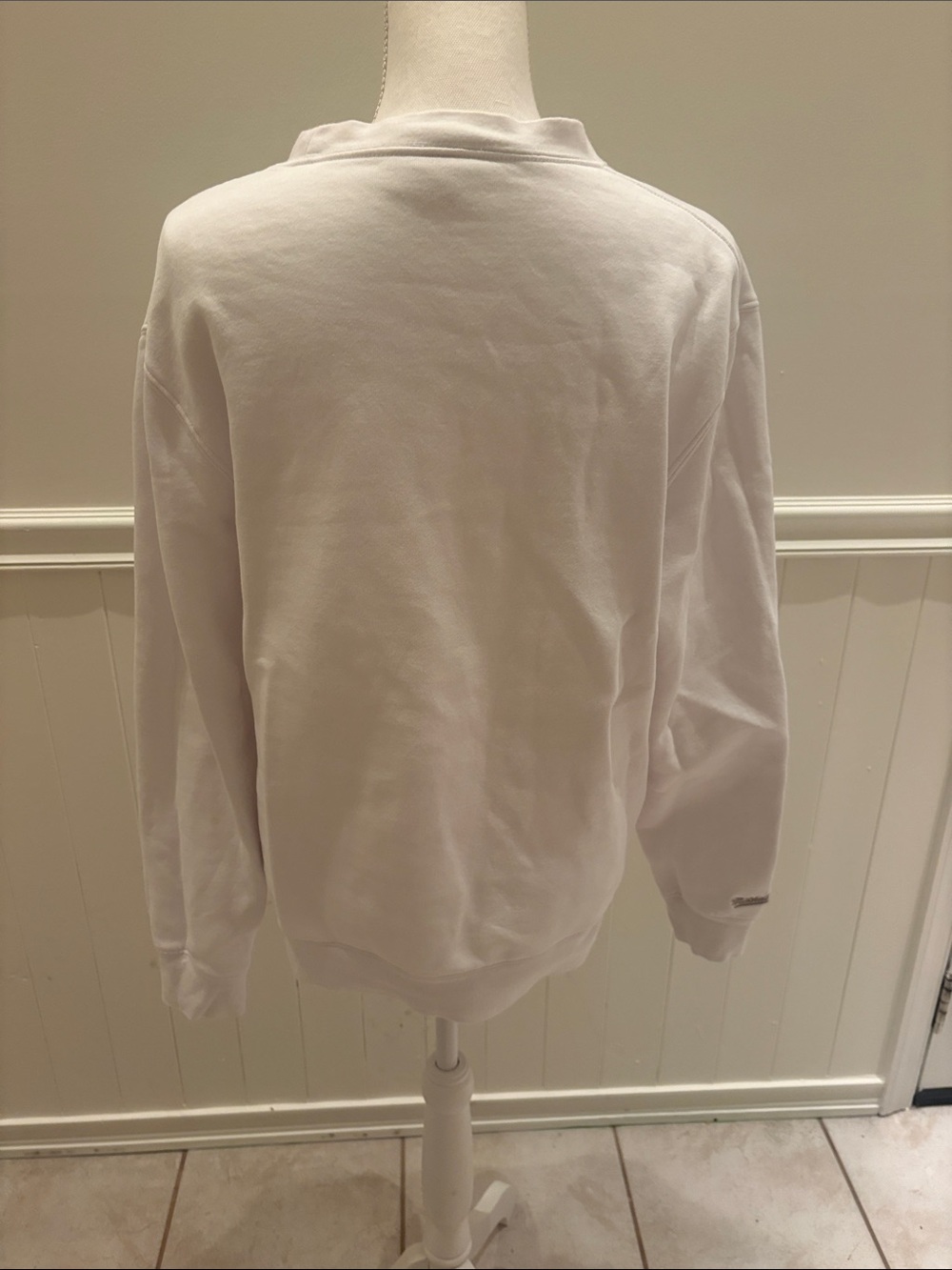 Mitchell & Ness White Throwbacks NFL Patch Sweatshirt - Picture 3 of 5
